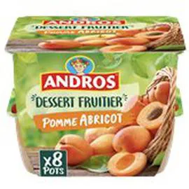 ANDROS Compotes Pomme abricot 8x100g