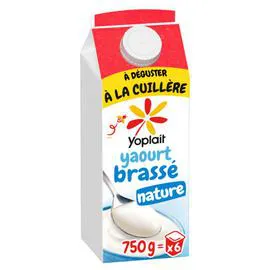 YOPLAIT Yaourt en Brique Yoplait Brassé Nature 750g
