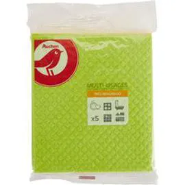 AUCHAN Lavettes multi-usages x5
