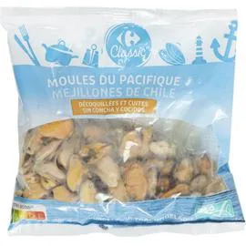 CARREFOUR CLASSIC' Moules décoquillées cuites 400g