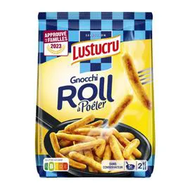 LUSTUCRU Pâtes Fraîches Gnocchi à Poêler Roll 300g