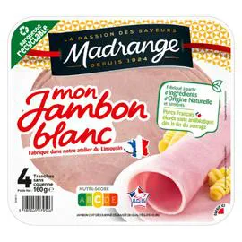 MADRANGE Jambon blanc découenné/dégraissé 160g
