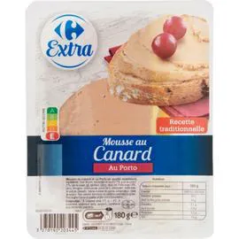 CARREFOUR Mousse au canard au porto 180g