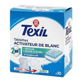 MARQUE REPÈRE, TEXIL Activateur de lavage Textil Spécial blanc 10 tablettes 225g