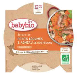 BABYBIO Plat bébé dès 12 mois, navarin agneau 230g