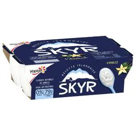 YOPLAIT, SKYR Yaourt vanille 0% MG 4x100g