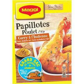 MAGGI Papillotes - Assaisonnement poulet curry à l'Indienne 30g