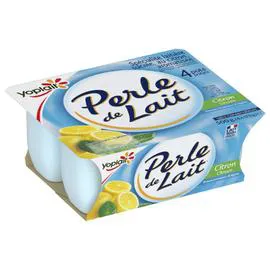 YOPLAIT, PERLE DE LAIT Yaourt citron brassé 4x125g