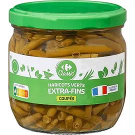 CARREFOUR CLASSIC' Haricots verts extra-fins coupés 185g