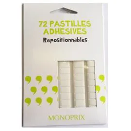 MONOPRIX Maison Pastilles Adhésives X72 x72