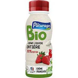 PÂTURAGES BIO Crème liquide entière 30% MG BIO UHT 25cl