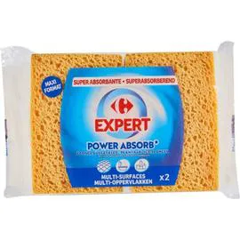 CARREFOUR EXPERT Eponge végétale multi-surfaces super absorbantes l'unité