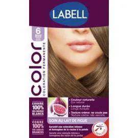 LABELL Crème colorante permanente blond foncé 6 l'unité