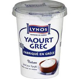 LYNOS Yaourt à la grecque au lait de vache 500g