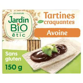 LÉA NATURE, JARDIN BIO ÉTIC Tartines craquantes avoine Bio 150g