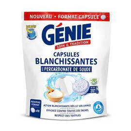 GÉNIE Capsules blanchissantes avec bicarbonate de soude 240g