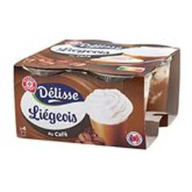 MARQUE REPÈRE, DÉLISSE Dessert Liégeois Café 4x100g