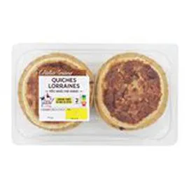 LECLERC, L'ATELIER TRAITEUR Quiches Lorraines x2 280g