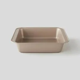 MONOPRIX MAISON Plat À Four 27,9X27,9Cm, En Acier Revêtu, Coloris Champagne l'unité