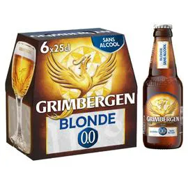 GRIMBERGEN Bière d'Abbaye Blonde Sans Alcool 6x25cl