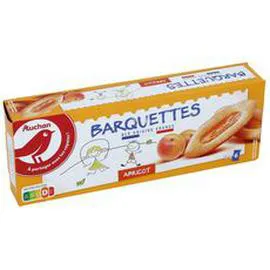 AUCHAN Barquettes goût abricot sachets fraîcheur 120g