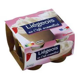 AUCHAN Liégeois au café 4x100g