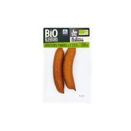 BONJOUR CAMPAGNE Saucisses fumées Bio 2x100g