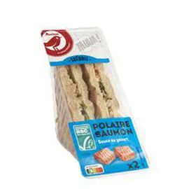 AUCHAN Sandwich suédois au saumon sauce yaourt 135g
