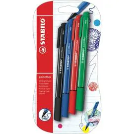 STABILO Feutres d'écriture PointMax -plusieurs couleurs x4 x4