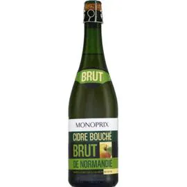 MONOPRIX Cidre de Normandie brut bouché 4,5% vol. 750ml