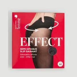 MONOPRIX FEMME Monoprix Culotte Haute Gainant Noire Taille 3 l'unité