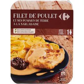 CARREFOUR Plat cuisiné poulet pommes de terre 300g