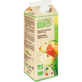 CARREFOUR BIO Jus de pomme bio 100% pur jus 2l