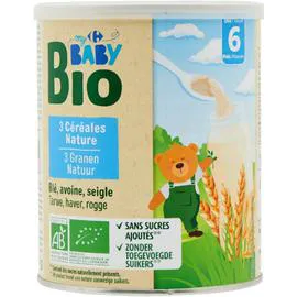 CARREFOUR BABY BIO Céréales bébé bio nature dès 6 mois 220g