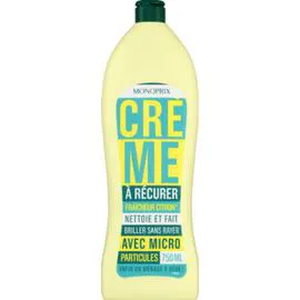 MONOPRIX Crème à récurer fraîcheur citron avec micro particules 750ml