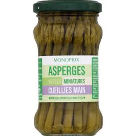 MONOPRIX Asperges vertes miniatures cueillies main 100g