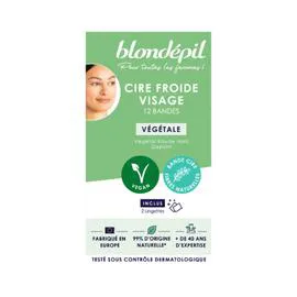 BLONDÉPIL Bande De Cire Froide Visage Végétale x12