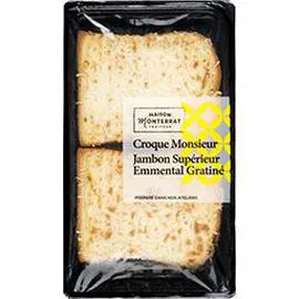 MAISON MONTERRAT Croque monsieur jambon supérieur emmental gratiné 360g