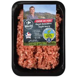FILIÈRE QUALITÉ CARREFOUR Viande hachée de porc façon bouchère 500g