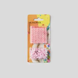 MONOPRIX Maison 20 Bougies Roses l'unité
