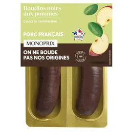 MONOPRIX Boudin Noir Traditionnel Aux Pommes Du Verger 250g