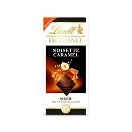 LINDT, EXCELLENCE Chocolat noir noisette & caramel 100g