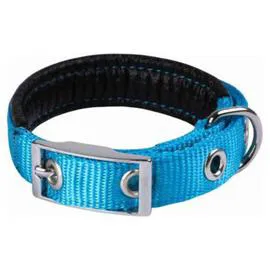 ANIMALIS Collier Basic Confort Bleu pour Chien 15mm & 35cm 30g