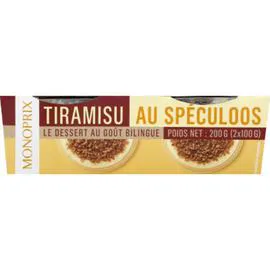 MONOPRIX Tiramisu au spéculoos 200g