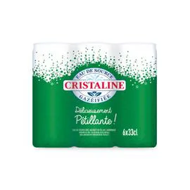 CRISTALINE Eau de Source Pétillante 6x33cl