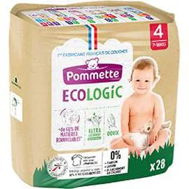 POMMETTE Couches Ecologic taille 4 : 7 x28