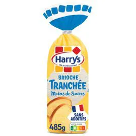 HARRYS Brioche tranchée allégée en sucre sans additif 485g