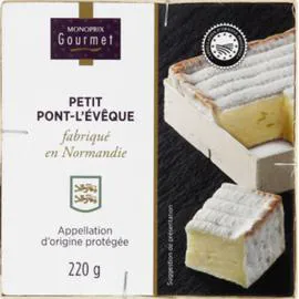 MONOPRIX GOURMET Petit Pont l'Evêque AOC, au lait de vache pasteurisé 220g