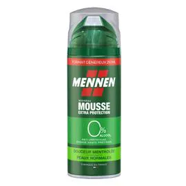 MENNEN Mousse À Raser Douceur Mentholée Peaux Normales Anti-Irritations 250ml