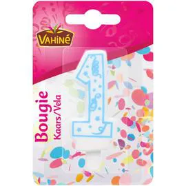 VAHINÉ Bougie chiffre 1 l'unité
